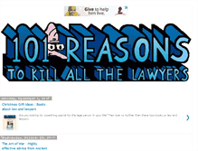 Tablet Screenshot of 101reasonstokillallthelawyers.com